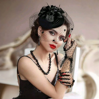 Bride Headband Perfect Gauze Felt Fabric Wedding Hat With Veil and Clip Unique Party Hat Fashion Church Hat Fascinator Female