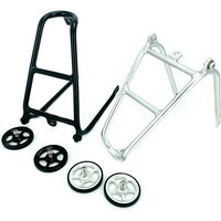 AliExpress NONE Folding Bike Luggage Carrier For Brompton Rear Rack Q-Type Aluminum Alloy Ultralight Racks With Easywheel Silver Black