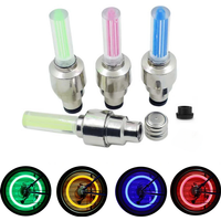 AliExpress NONE 2Pcs Neon Bike Spoke Lights Bicycle LED Light Tire Valve Cap Flashlight Wheel Spoke Lightweight Car Motorcycle Accessories