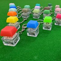 Personality Computer Multi Color Mechanical Keyboard Pendant Button Stress Press Finger Boring Key Chain Toy Gift