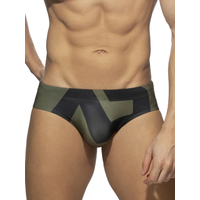 Men's Patterned Drawstring Triangle Underwear, Men's Swimwear, Summer Beach Swimming Shorts