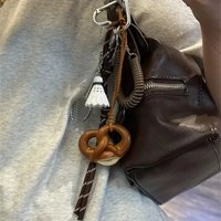 Ins New Nylon Woven Rope Keychain DIY Bread Baseball Hand Woven Rope Pendant Y2K Bag Charm Jewelry Phone Case Ornament Gifts Hot
