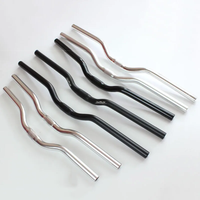 AliExpress 450-580X25.4mm mountain bike handlebar Swallow-shaped handle dead speed bike handlebar color complete bicycle accessories