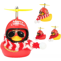 AliExpress CNSPEED Cute Red Yellow Broken Wind Duck With Helmet Glasses Scarf Cycling Christmas Decoration Car Interior Accessories Kids/Adult Gift