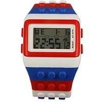 UTHAI CE145 Colorful Building Blocks DIY Digital Electronic Student Watch Leisure Sport Fashion Multifunctional Children's Watch