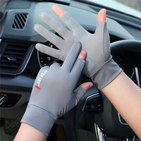 AliExpress NONE Ice Silk Halffinger Cycling Gloves for Men and Women Outdoor Sports Fitness Driving Fishing Highelastic Comfortable