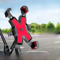AliExpress HONGDAK Bike Phone Holder Motorcycle Universal Bicycle handlebar Rearview Mirrors Bracket for 7.2 Inch Mobile Phone Stent Shockproof