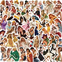 AliExpress NONE 60pcs Vintage Style Girl Sticker Retro Women Cool Stickers Skateboard Laptop Luggage Bike Car Motorcycle Sticker
