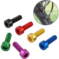 AliExpress NONE 4 Pieces Water Bottle Cage Bolts Holder Screws Hex Socket Screws Aluminum Alloy Bicycle Accessories 7 Colors
