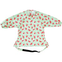 HappyFlute New Cute Print One Piece Multi-scenario Use Polyester Waterproof Long Sleeve Mess Proof Baby Table Feeding Bibs