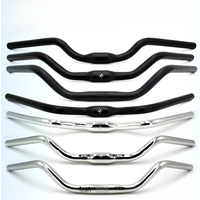 AliExpress NONE UNO Bicycle Swallow Handlebar M Type Aluminum Alloy 31.8 x 600/610/620mm Black Silver Retro Comfort City Road Bike Handlebars