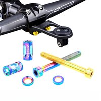 AliExpress RISK M5X40mm Titanium Alloy Bike Computer Holder Extended Fixing Screw Set Bicycle Stem Extension Bracket Bolts