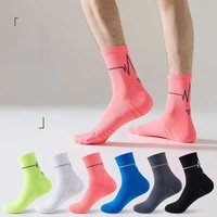 AliExpress 1 Pair Professional Running Socks Men's Women Marathon Whiteline Cycling Socks Men Lady Sport Running Sports Socks