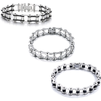 AliExpress Stainless Steel Biker Chain Bracelet Mens Bracelet Link Chain Motorcycle Bicycle Style Bracelets Fashion Punk Bangles Jewelry