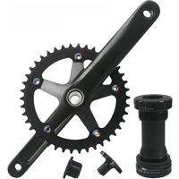 AliExpress GANOPPER 152mm 165mm 170mm 130BCD Bicycle Crankset Hollow Integrated Single Speed 5 Nail Folding Road Bike Crank set BB 44T Chainwheel