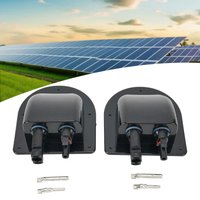 Solar Panel Double Hole Wire Cable Entry Gland Sealing Boxes Curved Cable Connector Waterproof For RV-Caravan Motorhome Boat
