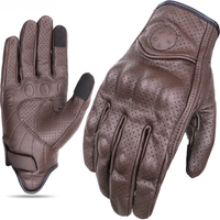 AliExpress SUOMY Leather Motorcycle Gloves Vintage Men Women Moto Cycling Spring Gloves Retro Motorbike Motorcross ATV Motor Gloves Brown