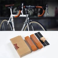 AliExpress NONE 1 Pair Anti-Slip Road Bike Handlebar Tape Handmade Handlebar Tapes Fixie Vintage Leather Brown Black Retro Road Bike Handle Tape