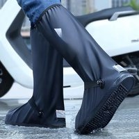 AliExpress Motorcycle High Tube Rain Boots Waterproof Reflective Non-Slip Footwear Cycling Bike Reusable Protection Rainproof Shoes Cover