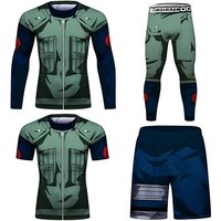 Bjj Boxing MMA T Shirt Sets Men Rashguard Jiu Jitsu T-shirts Gym Muay Thai Shorts Fightwear Gi Sport Jerseys Kickboxing Leggings