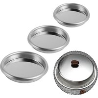 1pc Coffee Blind Filter Basket 51 58mm StainlessSteel Non Pressurized Filter Cup For Backwashing In Semiautomatic Coffee Machine