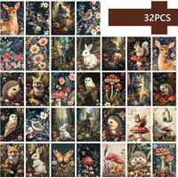 32pcs, street art postcards, wall stickers, mailing cards, greeting cards, DIY postcards, souvenir postcards, decorative items