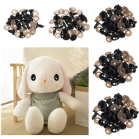 100 PCs Black Plastic 8-16mm 3D Safety Eyes For Teddy Bear Soft Toy Doll Animal