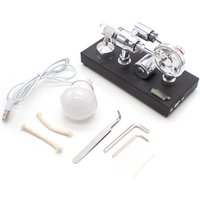 Stirling Engine Power Generation Model DIY Engine Generator Physical Experiment Teaching Device with Light Bulb USB Interface