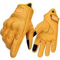 AliExpress Motorcycle Gloves Leather Summer Riding Gloves Moto Protection Bicycle Gloves Genuine PU Motorbike Gloves Moto Protective Gear