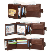 Classic Men's Genuine Leather Wallet Credit Card Holder RFID Coin Purse