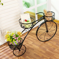 AliExpress NONE 3-Tier Bicycle Plant Stand Wrought Iron Tricycle Planter Home Garden Patio Decor Flower Pots Shelf Indoor Outdoor