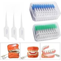 Interdental Silicone Brushes 40-200 Units Dental Toothpicks Brush Between Teeth With Thread Oral Cleaning Tools