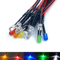 10pcs 5mm Pre-Wired LEDs Emitting Diodes with Resistance LED Bulb Lights 3V 5V6V9V 12V 24V 36V 48V 60V 110V 220V