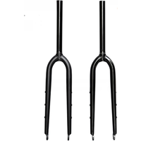 AliExpress NONE 26/27.5ER DARKROCK CM-5 Cr-Mo Steels Front Fork 28.6mm DISC and V Brake MTB Rigid Fork Mountain Bikes Parts Matt Glossy