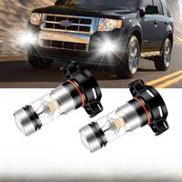 2PCS For Ford Escape 2007 2008 2009 2010 2011 2012 Car LED Front Fog Light Bulbs Lamps 5202 H16 6000K Error Free Accessories