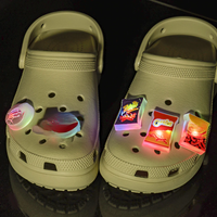 1-5pcs LED Shoe Charms Lighted Accessories Unicorns GamePad Shoe Decorations Pins for Kids Boys Girls Gifts Sandals Clog Buckles