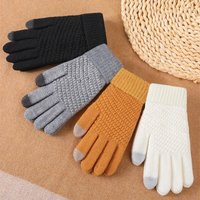 AliExpress New Knitted Woolen Gloves For Autumn And Winter Thickened Windproof Warm Men's And Women's Outdoor Cycling Cold Gloves
