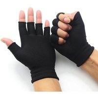 AliExpress NONE 1Pair Black Half Finger Fingerless Gloves For Women And Men Wool Knit Wrist Cotton Gloves Winter Warm Workout Gloves