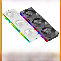 TEUCER JM-5 Wireless Cooling Fan Kit 800-2000RPM 5V 3Pin ARGB Case Fan Compatible with 240 or 360 Water Cooling Radiator