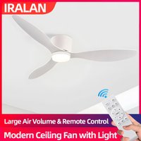 IRALAN ventilateur de plafond avec lumière LED moteur à courant continu grand Volume d'air télécommande plafonniers ventilateur cuisine chambre plafond décoration
