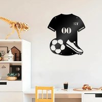 1pc Football jerseys sneakers New Customized Text Metal Wall Signs Iron Wall Plaque For Home Decor Living Room Bedroom