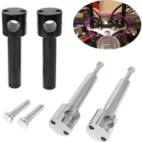 AliExpress JNYD Motorcycle Accessories Handlebar Riser Clamp Mount Adaptor Kit Black Round 22/25mm CNC Aluminum For Harley Yamaha ATV Dirt Bike