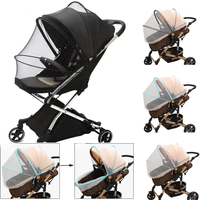 Mosquito Net Full Cover for Baby Car seat Cover Cradles Stroller Mosquito Netting Stretchable Netting Dual-Use Zipper Mesh
