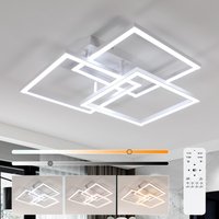 LED-Deckenleuchte, 40 W, moderne quadratische dimmbare Deckenleuchte mit Fernbedienung für Wohnzimmer, Esszimmer, Schlafzimmer