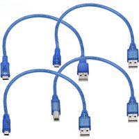 30CM USB Cable for Uno R3/Nano/MEGA/Leonardo/Pro Micro/DUE Blue High Quality A Type USB/Mini/Micro/Type-C USB Cable For Arduino