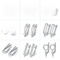 Silver Color Brass Earring Hooks for DIY Jewelry Making Handmade Silver Color Jewelry Accessories Findings Wholesale Eawires