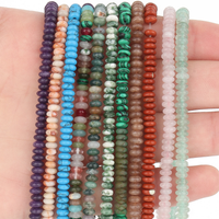 2x5mm Natural Rondelle Stone Beads India Agates Quartz Malachite Abacus Loose Beads for Jewelry DIY Bracelets Making Accessories