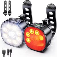 AliExpress Powerful Bike Light Set USB Rechargeable Bicycle Lighting Front And Rear Lamp MTB Road Cycling Flashlight Lantern Accessories