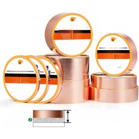 5mm 6mm 10mm 25mm Copper Foil Tape Double Sided Conductive Strip Adhesive For Guitar EMI Shielding Stained Glass Slug Deterrent