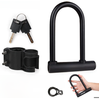 AliExpress NONE Anti Theft Convenient Bicycle Accessories Security Lock Reinforced With Key Anti Theft Lock U-shaped Bicycle Motorbike Lock